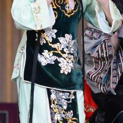 Chinese Beijing Opera Young Female Apparels Romance of the Iron Bow Costumes and Headpieces Traditional Peking Opera Actress Dress Diva Chen Xiuying Garment