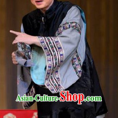 Chinese Beijing Opera Elderly Female Apparels Romance of the Iron Bow Costumes and Headpieces Traditional Peking Opera Old Woman Dress Garment
