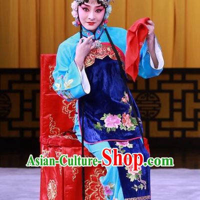Chinese Beijing Opera Actress Apparels Romance of the Iron Bow Costumes and Headpieces Traditional Peking Opera Hua Tan Dress Diva Chen Xiuying Garment