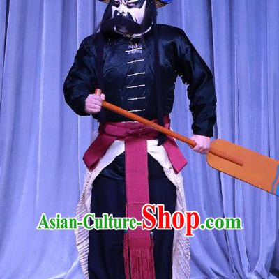Jiu Jiang Kou Chinese Peking Opera Takefu Garment Costumes and Headwear Beijing Opera Apparels Martial Male Zhang Dingbian Clothing