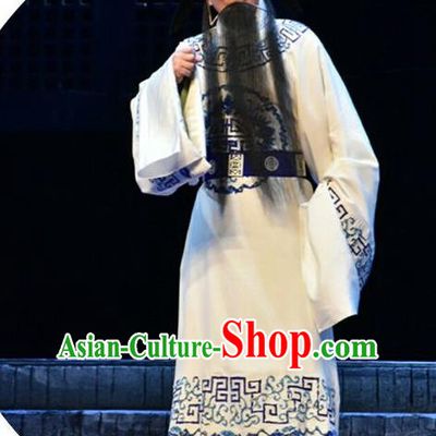 Qing Tian Dao Chinese Peking Opera Laosheng Garment Costumes and Headwear Beijing Opera Loyal Official Hai Rui Apparels Clothing