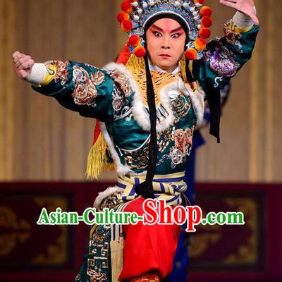 Hu Jia Zhuang Chinese Peking Opera Takefu Garment Costumes and Headwear Beijing Opera Martial Male Apparels Young Man Zhu Biao Clothing