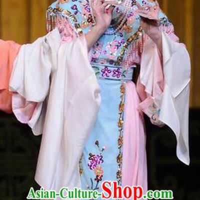 Chinese Beijing Opera Servant Girl Apparels Hongniang Costumes and Headpieces Traditional Peking Opera Xiaodan Dress Young Beauty Garment