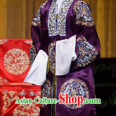 Chinese Beijing Opera Elderly Female Apparels Hongniang Costumes and Headpieces Traditional Peking Opera Pantaloon Dress Vieille Dame Garment