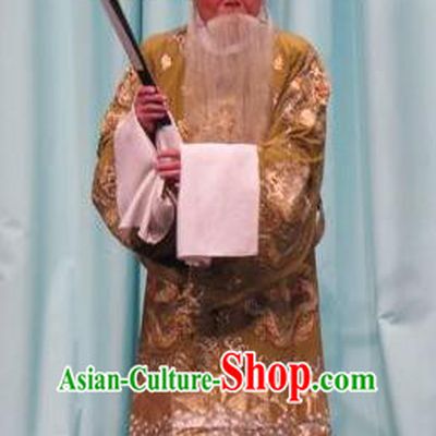 Qin Xianglian Chinese Ping Opera Laosheng Garment Costumes and Headwear Pingju Opera Chancellor Wang Yanling Apparels Clothing