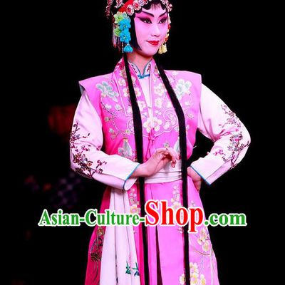 Chinese Beijing Opera Apparels Shi Wen Hui Costumes and Headpieces Traditional Peking Opera Xiaodan Dress Maidservant Garment