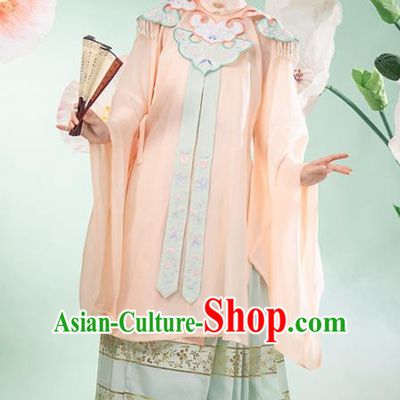 Chinese Ancient Noble Female Hanfu Dress Garment Apparels Traditional Ming Dynasty Historical Costumes for Rich Lady