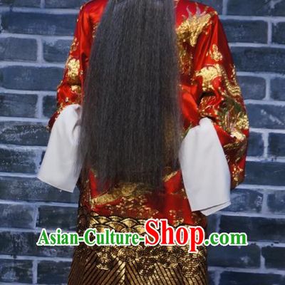 Seven Heros Five Gallants Chinese Peking Opera Official Garment Costumes and Headwear Beijing Opera Minister Apparels Elderly Male Clothing