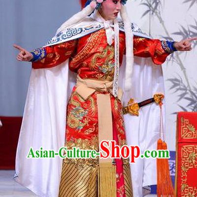 Return to the Han Dynasty Chinese Peking Opera Young Male Garment Costumes and Headwear Beijing Opera Martial Man Apparels Soldier Clothing