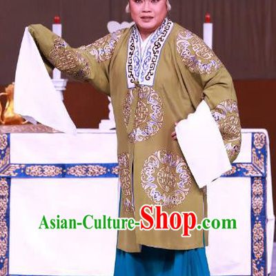 Chinese Beijing Opera Pantaloon Apparels Hong Mu Ma Chou Costumes and Headpieces Traditional Peking Opera Elderly Female Dress Dame Garment
