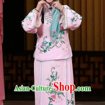 Chinese Beijing Opera Young Beauty Apparels Xun Guanniang Costumes and Headpieces Traditional Peking Opera Hua Tan Pink Dress Diva Garment