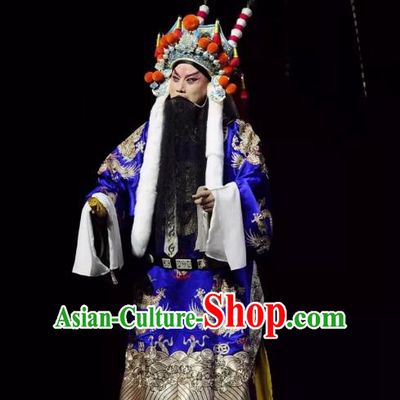 Return to the Han Dynasty Chinese Peking Opera Lord Garment Costumes and Headwear Beijing Opera Royal Highness Apparels Clothing