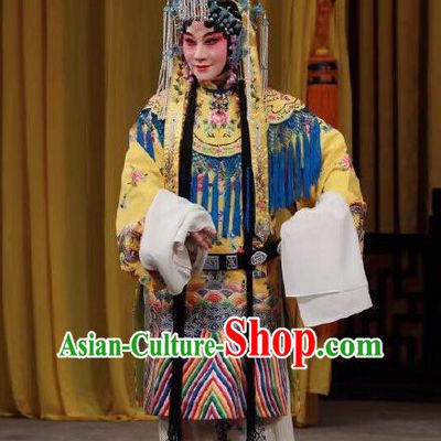 Chinese Beijing Opera Empress Lv Apparels Xing Han Tu Costumes and Headpieces Traditional Peking Opera Hua Tan Dress Queen Garment