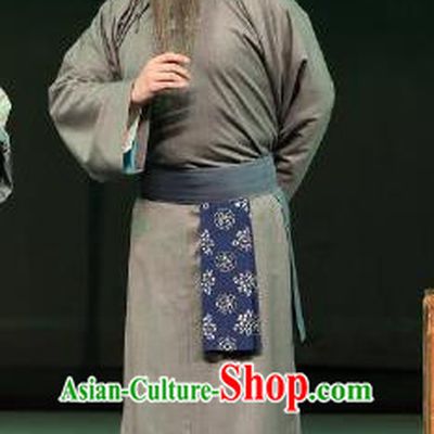 Inspector And Prince Chinese Peking Opera Civilian Male Garment Costumes and Headwear Beijing Opera Elderly Scholar Apparels Clothing