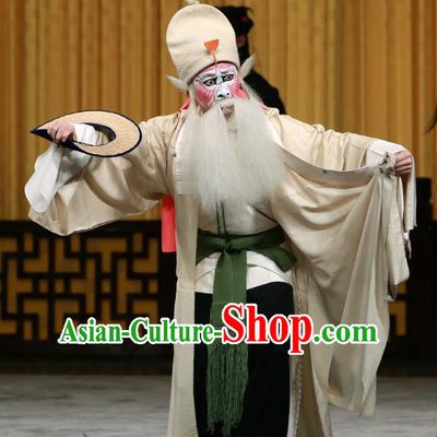 Da Gua Yuan Chinese Peking Opera Laosheng Tao Hong Garment Costumes and Headwear Beijing Opera Elderly Male Apparels Clothing