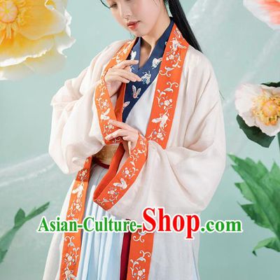 Chinese Traditional Song Dynasty Historical Costumes Ancient Royal Princess Hanfu Dress Young Lady Apparels Complete Set