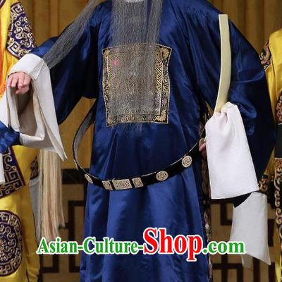 Bei Fa Zhong Yuan Chinese Peking Opera Laosheng Garment Costumes and Headwear Beijing Opera Elderly Male Apparels Official Gu Liang Clothing