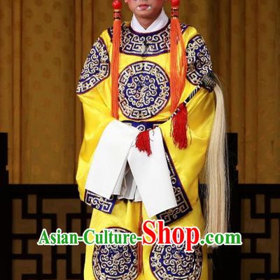 Bei Fa Zhong Yuan Chinese Peking Opera Palace Servant Garment Costumes and Headwear Beijing Opera Eunuch Apparels Clothing