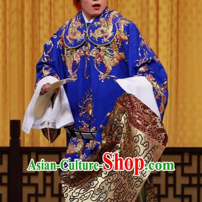 Wei Yang Palace Chinese Peking Opera King Han Xin Garment Costumes and Headwear Beijing Opera Young Male Apparels Lord Clothing