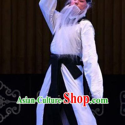 Bai Di Cheng Chinese Peking Opera Laosheng Liu Bei Garment Costumes and Headwear Beijing Opera Elderly Male Apparels Clothing