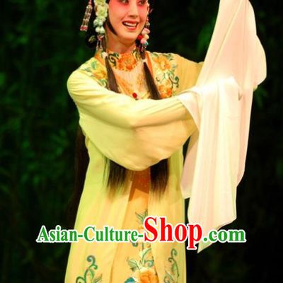 Chinese Beijing Opera Young Female Apparels Daming Prefecture Costumes and Headpieces Traditional Peking Opera Hua Tan Goddess Dress Garment