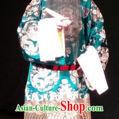 Shen Tou Ci Tang Chinese Peking Opera Minister Garment Costumes and Headwear Beijing Opera Official Lu Bing Apparels Elderly Male Clothing