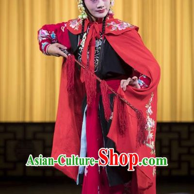 Chinese Beijing Opera Young Lady Apparels Yang Paifeng Costumes and Headpieces Traditional Peking Opera Martial Female Dress Garment