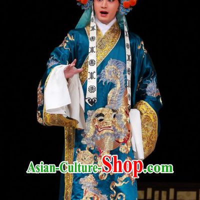 Sang Yuan Ji Zi Chinese Peking Opera General Jin Shuicheng Garment Costumes and Headwear Beijing Opera Young Man Apparels Official Clothing