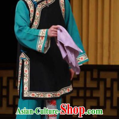 Chinese Beijing Opera Woman Matchmaker Apparels Huo Xiaoyu Costumes and Headpieces Traditional Peking Opera Elderly Female Dress Garment