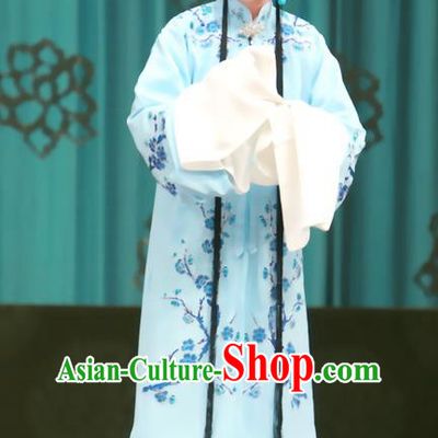 Chinese Beijing Opera Young Female Apparels Qing Shuang Sword Costumes and Headpieces Traditional Peking Opera Diva Shen Xuezhen Dress Garment