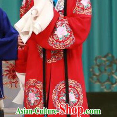 Chinese Beijing Opera Wedding Apparels Qing Shuang Sword Costumes and Headpieces Traditional Peking Opera Hua Tan Dress Bride Shen Xuezhen Garment