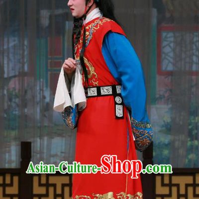 Wu Zetian Chinese Peking Opera Xiaosheng Garment Costumes and Headwear Beijing Opera Young Male Apparels Crown Prince Li Xian Clothing