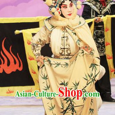 Chinese Beijing Opera Wudan Apparels Ju Da Gang Costumes and Headdress Traditional Peking Opera Blues Dress Martial Female Garment