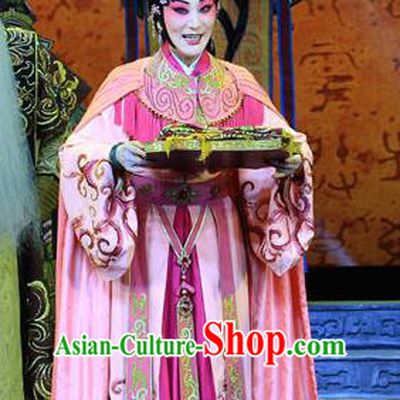 Chinese Beijing Opera Queen Wu Wa Apparels King Zhao Wuling Costumes and Headdress Traditional Peking Opera Young Beauty Dress Actress Garment