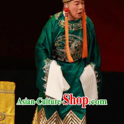 Feng Yu Xing Huang Qi Chinese Peking Opera Court Servant Garment Costumes and Headwear Beijing Opera Eunuch Apparels Clothing