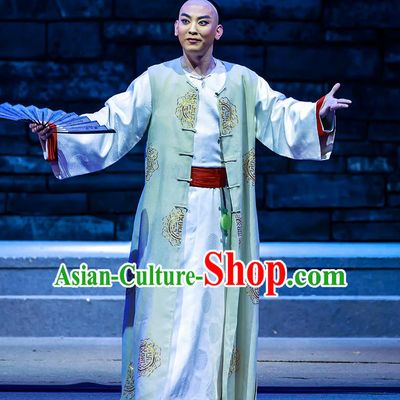 The Grand Mansion Gate Chinese Peking Opera Young Male Garment Costumes and Headwear Beijing Opera Xiaosheng Bai Jingqi Apparels Clothing