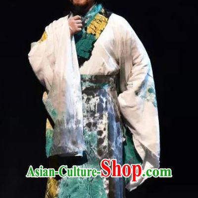 Da Shun Chinese Peking Opera Monarch Shun Garment Costumes and Headwear Beijing Opera Emperor Apparels Clothing