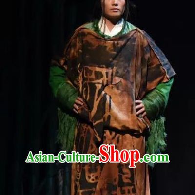 Da Shun Chinese Peking Opera Hunter Garment Costumes and Headwear Beijing Opera Young Male Apparels Takefu Clothing