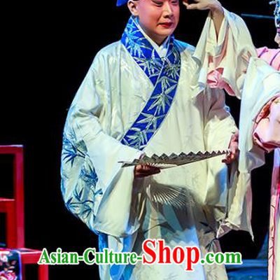 Six Chapters of A Floating Life Chinese Peking Opera Xiaosheng Apparels Costumes and Headpieces Beijing Opera Young Male Garment Scholar Clothing