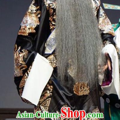 Man Jiang Hong Chinese Peking Opera Elderly Male Qin Hui Apparels Costumes and Headpieces Beijing Opera Jing Role Garment Treacherous Official Clothing
