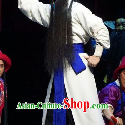 Man Jiang Hong Chinese Peking Opera Distress Male Apparels Costumes and Headpieces Beijing Opera Garment Laosheng Yue Fei Clothing