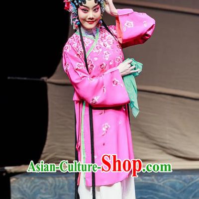 Chinese Beijing Opera Young Beauty Garment Six Chapters of A Floating Life Costumes and Hair Accessories Traditional Peking Opera Hua Tan Dress Courtesan Xi Er Apparels