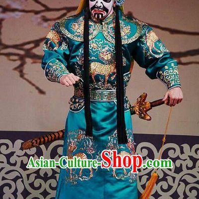 Princess Changping Chinese Peking Opera Wusheng Garment Costumes and Headwear Beijing Opera Martial Male Apparels Takefu Clothing
