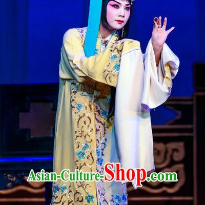 Chinese Beijing Opera Young Female Garment The Dream Of Red Mansions Costumes and Hair Accessories Traditional Peking Opera Rich Consort You Erjie Dress Apparels