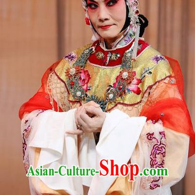 Chinese Beijing Opera Diva Wang Xifeng Garment The Dream Of Red Mansions Costumes and Hair Accessories Traditional Peking Opera Hua Tan Dress Apparels