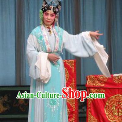 Chinese Beijing Opera Maidservant Garment The Dream Of Red Mansions Costumes and Hair Accessories Traditional Peking Opera Concubine Qiu Tong Dress Apparels