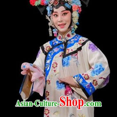 Chinese Beijing Opera Young Female Garment Zhu Lian Zhai Costumes and Hair Accessories Traditional Peking Opera Noble Woman Dress Apparels