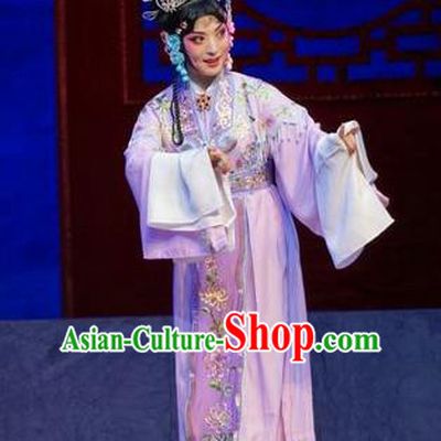 Chinese Beijing Opera Young Lady Apparels Princess Changping Costumes and Headdress Traditional Peking Opera Diva Dress Actress Zhou Ruilan Garment