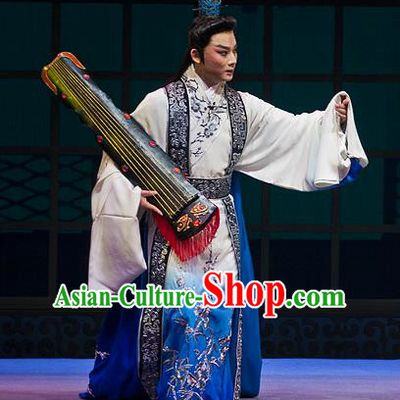 Anecdote of Jian An Chinese Peking Opera Scholar Garment Costumes and Headwear Beijing Opera Young Male Apparels Xiaosheng Dong Si Clothing