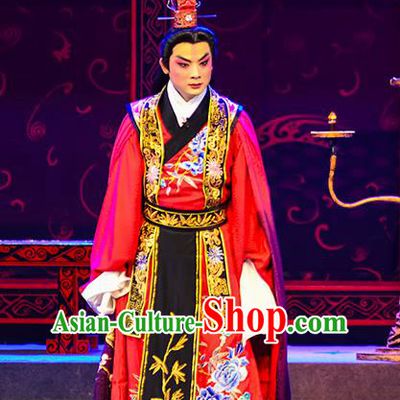 Anecdote of Jian An Chinese Peking Opera Young Male Garment Costumes and Headwear Beijing Opera Xiaosheng Apparels Scholar Dong Si Clothing
